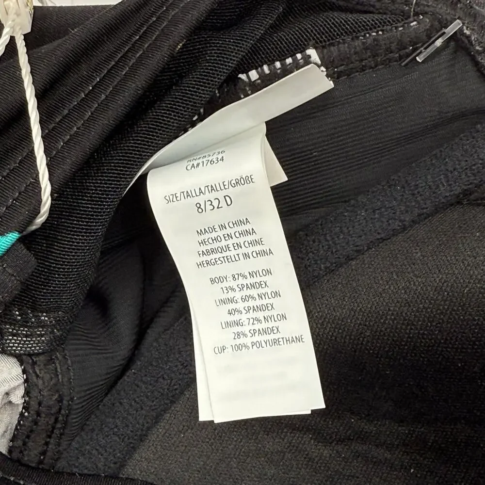 CONTOURS BY COCO REEF Tankini Top Size 8/32D NWT Black Underwire Shapemaker - Picture 10 of 16